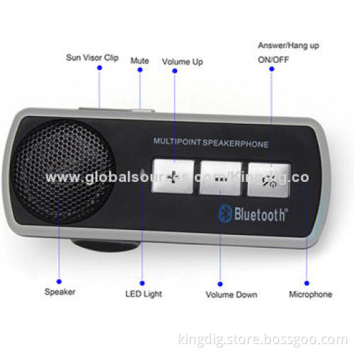 NFC Bluetooth Handsfree Kit, Supports Secure Simple Pairing, 600mAh Battery